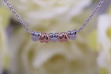 Silver Two Tone Love Hearts Necklace