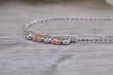 Silver Two Tone Love Hearts Necklace