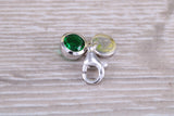 Sterling Silver May Emerald Birthstone Charm