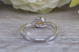 Sterling Silver November Real Citrine Birthstone Ring