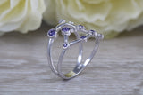 Real Tanzanite Chakra Ring made from Solid Sterling Silver