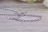 Sterling Silver Three Tone C Z set Necklace