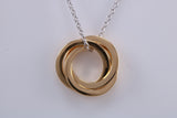 Sterling Silver Three Ring Necklace