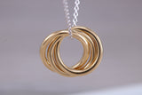 Sterling Silver Three Ring Necklace
