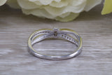 Very sparkly and fiery Opal and cubic zirconia set ring, solid sterling silver ring further rhodium plated for that platinum look