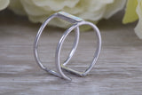 Opal dress ring, solid sterling silver ring further rhodium plated for that platinum look