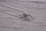 Sterling Silver Opal Solitaire Necklace