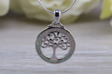 Opal Tree of Life Necklace in Sterling Silver