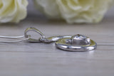 Dressy Swirl C Z set Sterling Silver Necklace