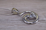 Dressy Swirl C Z set Sterling Silver Necklace