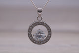 Dressy C Z set Sterling Silver Necklace