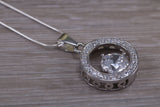 Dressy C Z set Sterling Silver Necklace