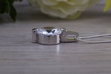 Sterling Silver C Z set Solitaire Necklace