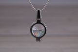 Sterling Silver C Z set Solitaire Necklace