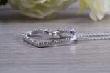 Silver Large Love Heart Necklace