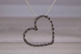 Silver Large Love Heart Necklace