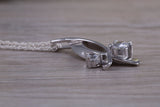 Sterling Silver C Z set Necklace