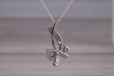 Sterling Silver C Z set Necklace