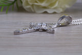 Sterling Silver C Z set Cross Necklace