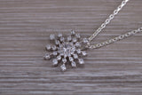 Stunning Cluster Necklace in Sterling Silver