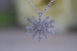 Stunning Cluster Necklace in Sterling Silver