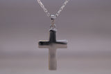 Sterling Silver Two Tone Cross Necklace
