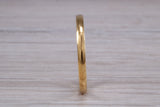 2 mm court profile Silver band with 18ct yellow Gold hard plating, looks just like a gold band for a fraction of the cost