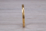 3 mm court profile Silver band with 18ct yellow Gold hard plating, looks just like a gold band for a fraction of the cost