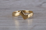 Abstract ring, made from your choice of 9ct yellow or white gold, ideal as casual ring, thumb ring or shaped band