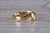 Abstract ring, made from your choice of 9ct yellow or white gold, ideal as casual ring, thumb ring or shaped band
