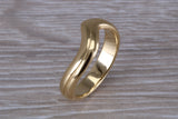 Abstract ring, made from your choice of 9ct yellow or white gold, solid and chunky feel, ideal as casual ring, thumb ring or shaped band