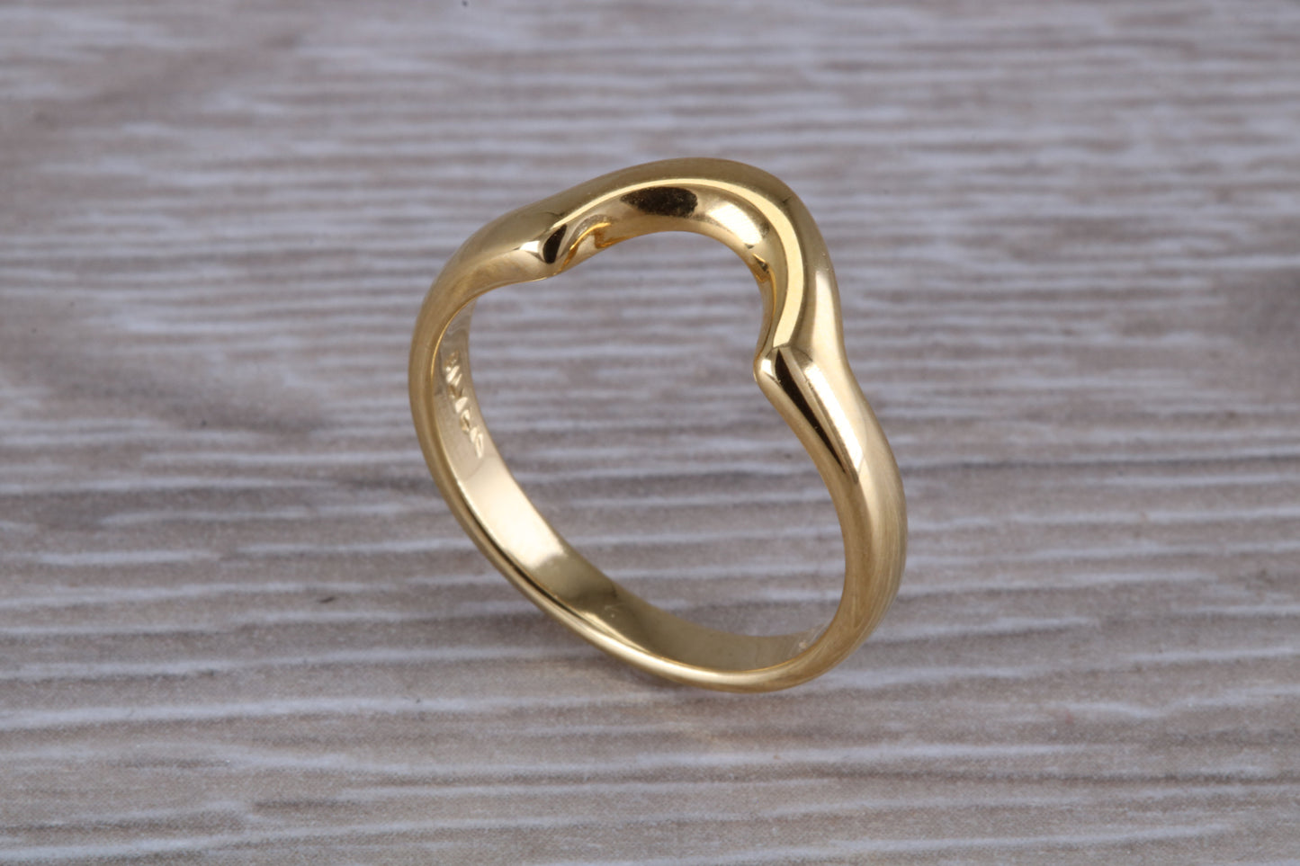 Abstract ring, made from your choice of 9ct yellow or white gold, solid and chunky feel, ideal as casual ring, thumb ring or shaped band