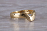 Abstract ring, made from your choice of 9ct yellow or white gold, solid and chunky feel, ideal as casual ring, thumb ring or shaped band