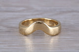 Abstract ring, made from your choice of 9ct yellow or white gold, solid and chunky feel, ideal as casual ring, thumb ring or shaped band