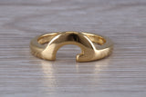 Abstract ring, made from your choice of 9ct yellow or white gold, solid and chunky feel, ideal as casual ring, thumb ring or shaped band