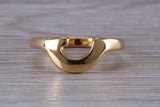 Abstract ring, made from your choice of 9ct yellow or white gold, solid and chunky feel, ideal as casual ring, thumb ring or shaped band