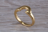 Abstract ring, made from your choice of 9ct yellow or white gold, solid and chunky feel, ideal as casual ring, thumb ring or shaped band