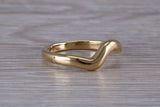 Abstract ring, made from your choice of 9ct yellow or white gold, solid and chunky feel, ideal as casual ring, thumb ring or shaped band