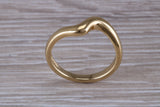 Abstract ring, made from your choice of 9ct yellow or white gold, solid and chunky feel, ideal as casual ring, thumb ring or shaped band