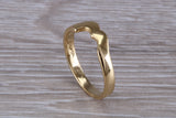 Abstract ring, made from your choice of 9ct yellow or white gold, solid and chunky feel, ideal as casual ring, thumb ring or shaped band