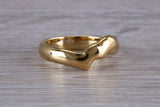 Abstract ring, made from your choice of 9ct yellow or white gold, solid and chunky feel, ideal as casual ring, thumb ring or shaped band
