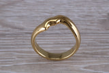 Abstract ring, made from your choice of 9ct yellow or white gold, solid and chunky feel, ideal as casual ring, thumb ring or shaped band