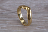 Abstract ring, made from your choice of 9ct yellow or white gold, solid and chunky feel, ideal as casual ring, thumb ring or shaped band