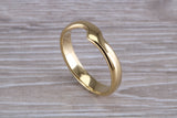 Abstract ring, made from your choice of 9ct yellow or white gold, solid and chunky feel, ideal as casual ring, thumb ring or shaped band