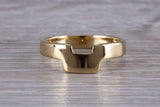 Abstract ring, made from your choice of 9ct yellow or white gold, solid and chunky feel, ideal as casual ring, thumb ring or shaped band
