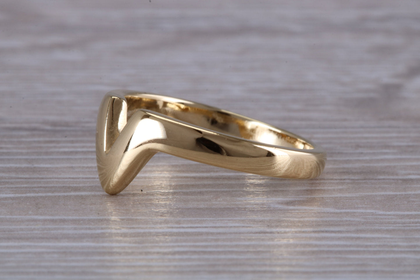 Abstract ring, made from your choice of 9ct yellow or white gold, solid and chunky feel, casual ring, thumb ring or shaped band, wishbone