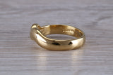 Abstract ring, made from your choice of 9ct yellow or white gold, solid and chunky feel, casual ring, thumb ring or shaped band, wishbone