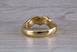 Abstract ring, made from your choice of 9ct yellow or white gold, solid and chunky feel, casual ring, thumb ring or shaped band, wishbone