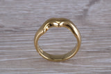 Abstract ring, made from your choice of 9ct yellow or white gold, solid and chunky feel, casual ring, thumb ring or shaped band, wishbone