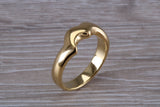 Abstract ring, made from your choice of 9ct yellow or white gold, solid and chunky feel, casual ring, thumb ring or shaped band, wishbone